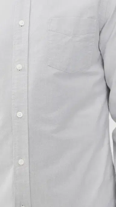 Reigning Champ Cotton Oxford Windsor Standard Shirt Light Grey | Thumbnail 6 Reigning Champ Cotton Oxford Windsor Standard Shirt Light Grey | Thumbnail 6
