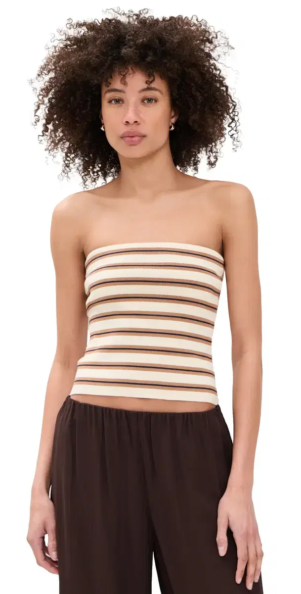Briar Tube Top Navy/Ginger Stripe