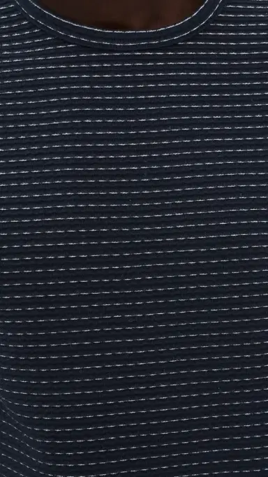 Frame Jacquard Stripe Tee Navy/Cream Stripe | Thumbnail 6 Frame Jacquard Stripe Tee Navy/Cream Stripe | Thumbnail 6