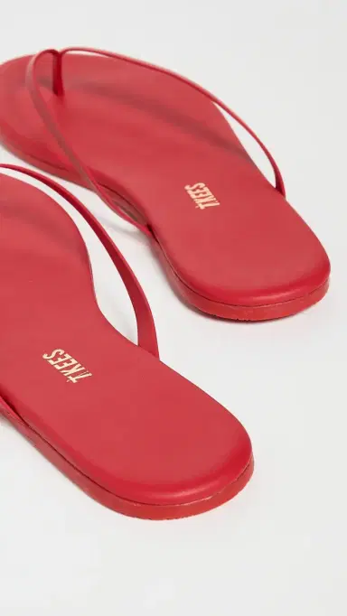 TKEES Solids Flip Flops Red 6 | Thumbnail 4