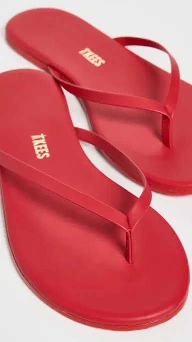 TKEES Solids Flip Flops Red 6 | Thumbnail 6
