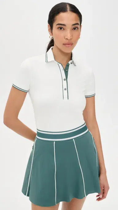 Greyson Luxe Scarlett Polo Top Arctic/100 | Thumbnail 2