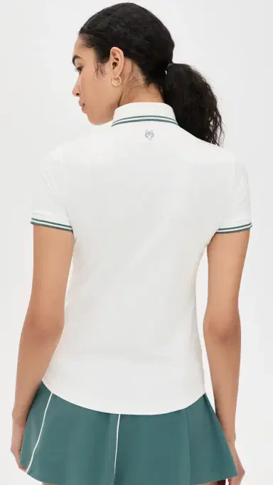 Greyson Luxe Scarlett Polo Top Arctic/100 | Thumbnail 3