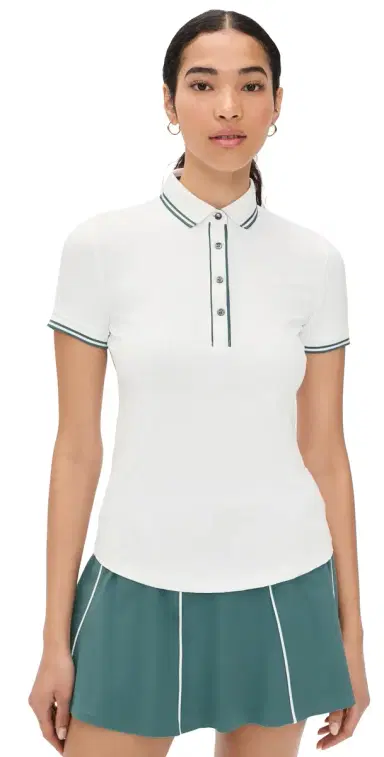 Greyson Luxe Scarlett Polo Top Arctic/100 | Thumbnail 1