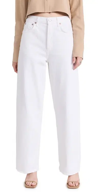 AGOLDE Low Slung Baggy Jeans 30.5 Milkshake 27 | Thumbnail 1
