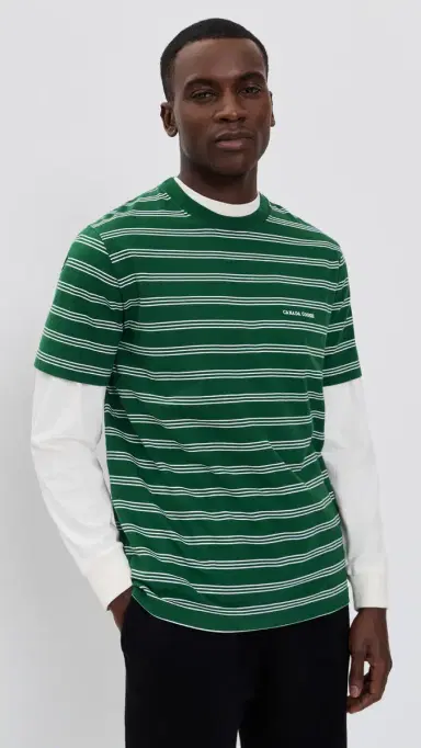 Canada Goose Vantage Stripe T-Shirt Green Talbot Stripe | Thumbnail 2