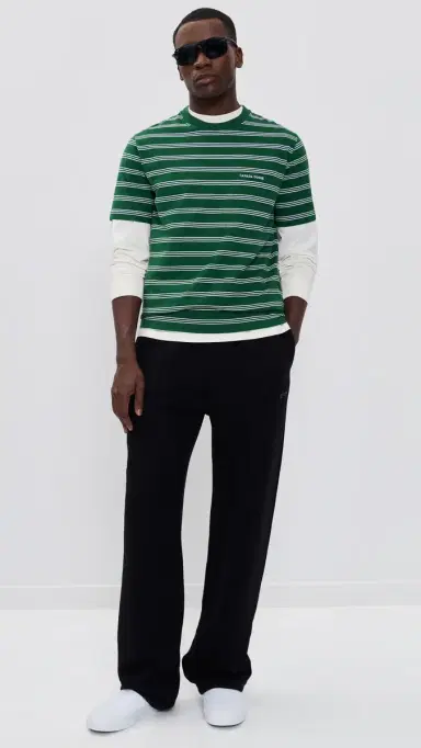 Canada Goose Vantage Stripe T-Shirt Green Talbot Stripe | Thumbnail 5