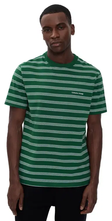 Canada Goose Vantage Stripe T-Shirt Green Talbot Stripe | Thumbnail 1