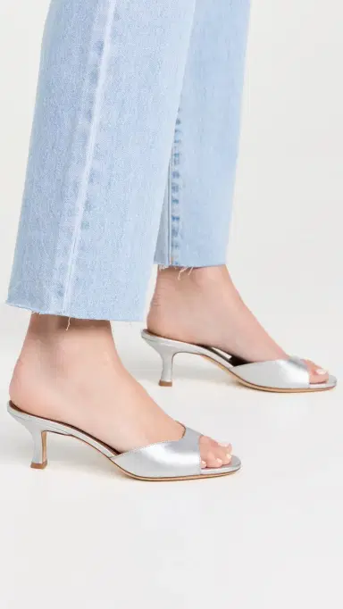 Staud Brigitte Mules Silver | Thumbnail 3 Staud Brigitte Mules Silver | Thumbnail 3
