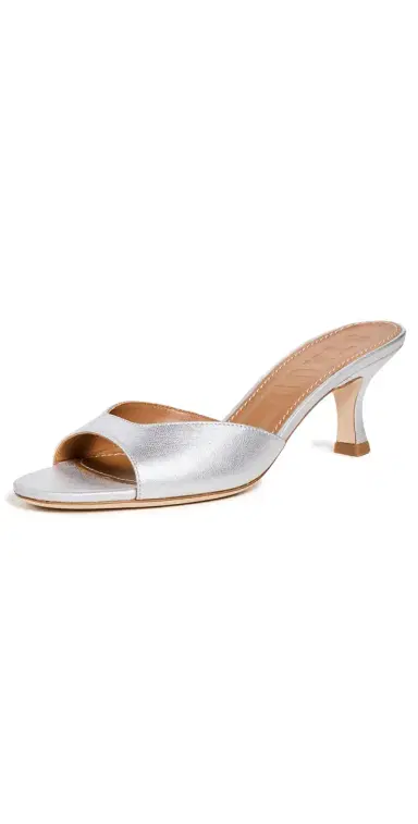 Staud Brigitte Mules Silver | Thumbnail 1 Staud Brigitte Mules Silver | Thumbnail 1