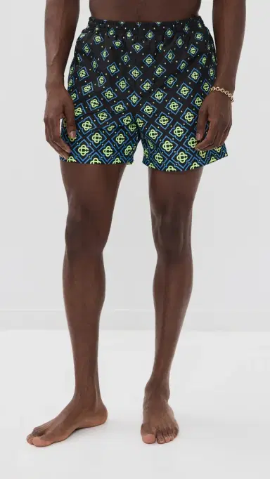 Casablanca Degrade Monogram Printed Swim Shorts 5 Black | Thumbnail 2 Casablanca Degrade Monogram Printed Swim Shorts 5 Black | Thumbnail 2