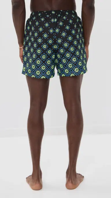 Casablanca Degrade Monogram Printed Swim Shorts 5 Black | Thumbnail 3 Casablanca Degrade Monogram Printed Swim Shorts 5 Black | Thumbnail 3