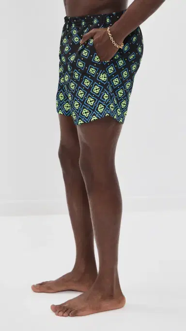 Casablanca Degrade Monogram Printed Swim Shorts 5 Black | Thumbnail 4 Casablanca Degrade Monogram Printed Swim Shorts 5 Black | Thumbnail 4