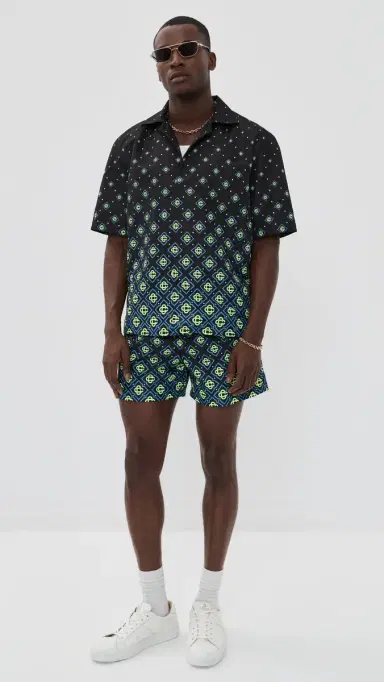 Casablanca Degrade Monogram Printed Swim Shorts 5 Black | Thumbnail 5 Casablanca Degrade Monogram Printed Swim Shorts 5 Black | Thumbnail 5