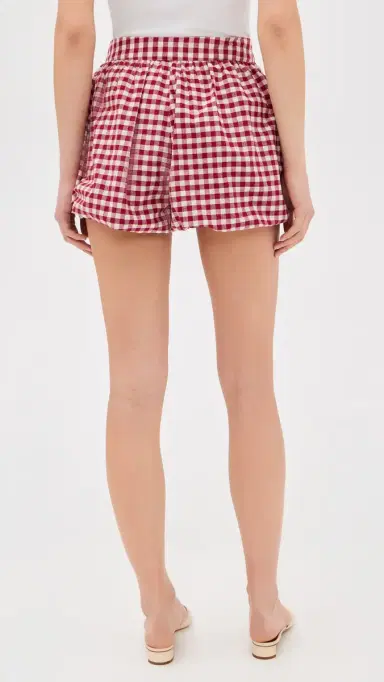 MAUDE CLUB Capri Shorts Berry Gingham | Thumbnail 3