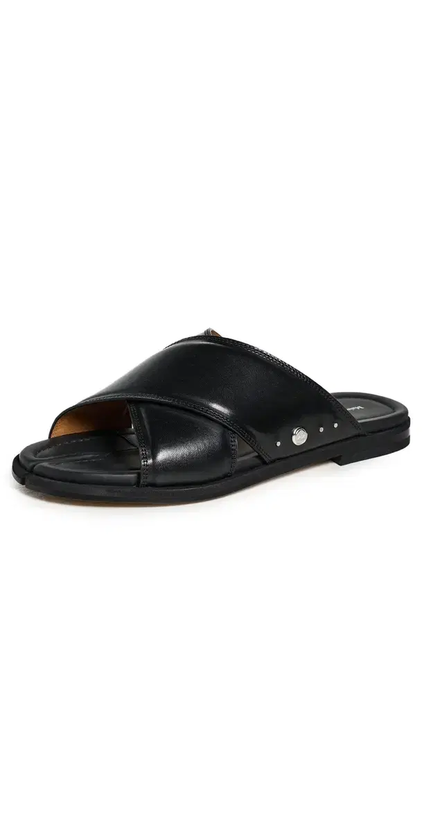 Tabi Numbers Crossed Sandals Black