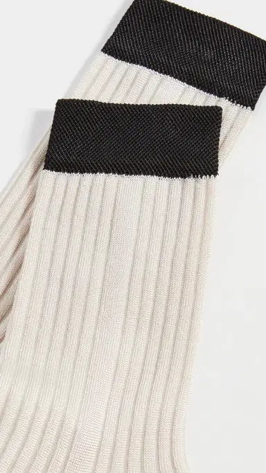 Stems Blocked Rib Socks /Black One Size | Thumbnail 3
