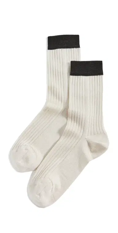 Stems Blocked Rib Socks /Black One Size | Thumbnail 1