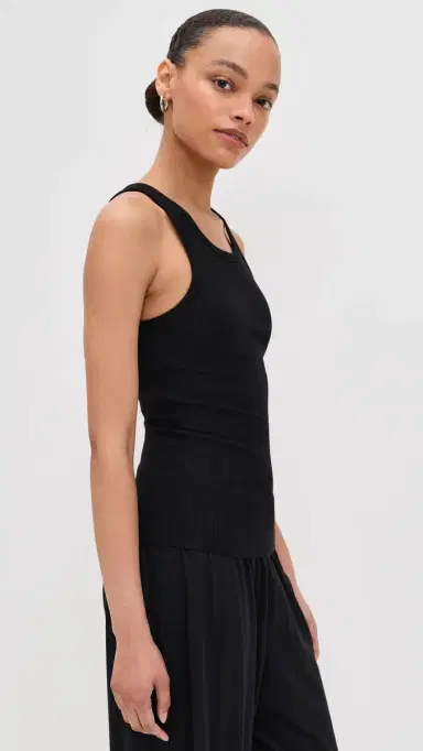 ÉTERNE High Neck Fitted Tank Black S | Thumbnail 4 ÉTERNE High Neck Fitted Tank Black S | Thumbnail 4