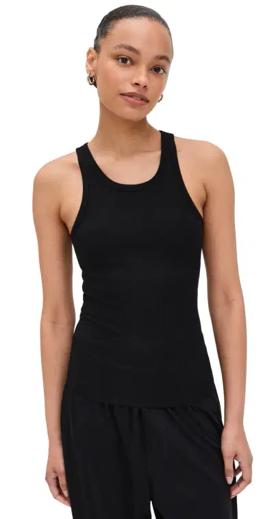ÉTERNE High Neck Fitted Tank Black S | Thumbnail 1 ÉTERNE High Neck Fitted Tank Black S | Thumbnail 1