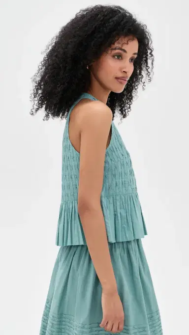 Sea Ramie Tank Top Blue 4 | Thumbnail 4 Sea Ramie Tank Top Blue 4 | Thumbnail 4