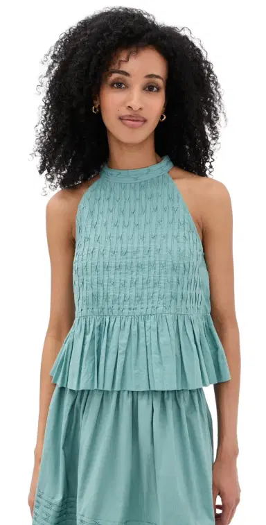 Sea Ramie Tank Top Blue 4 | Thumbnail 1 Sea Ramie Tank Top Blue 4 | Thumbnail 1