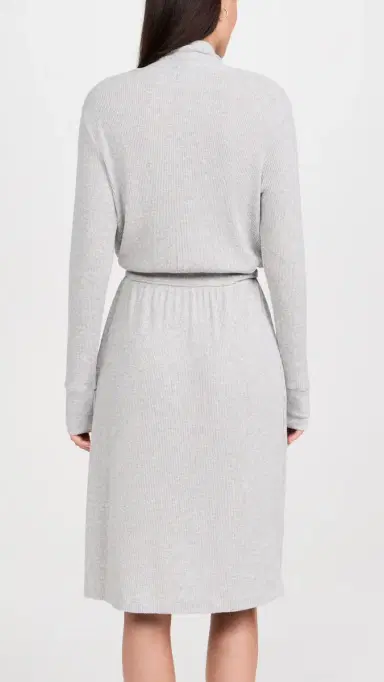 PJ Salvage Textured Essentials Robe Heather Grey S | Thumbnail 3