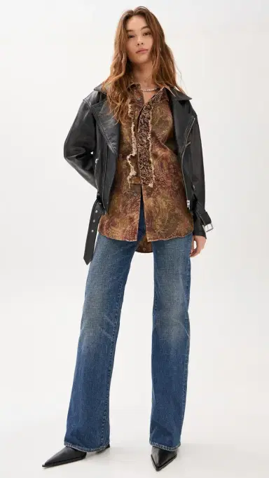 R13 Jane Jeans Mire Blue Stretch 26 | Thumbnail 5