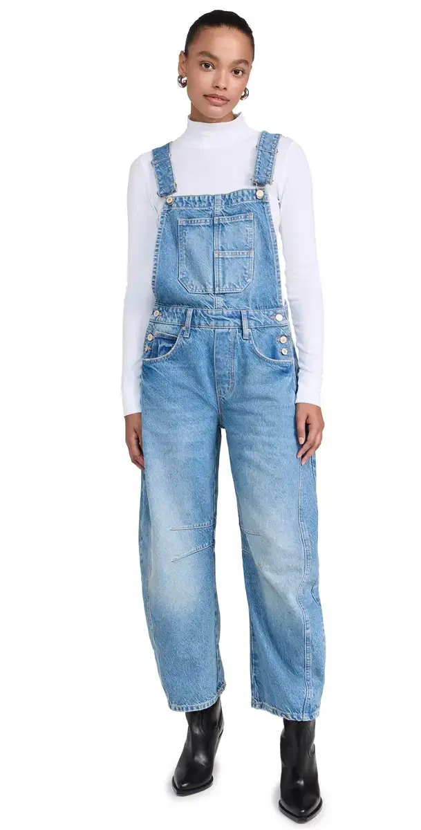 Free People Good uck Overalls Ultra ight Beam
