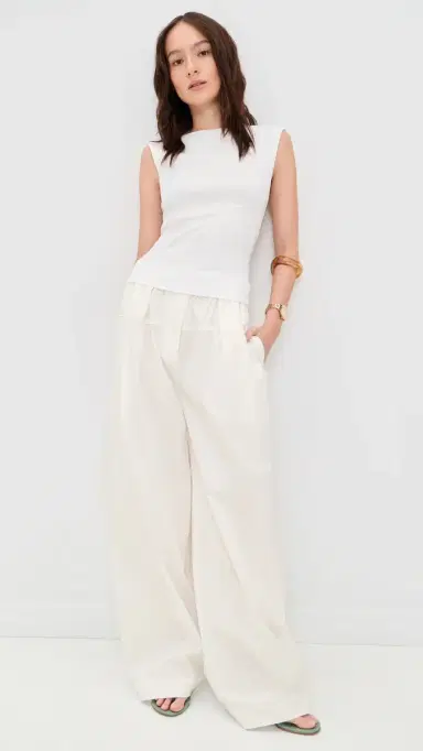St. Agni Cotton Ballerina Top White | Thumbnail 5