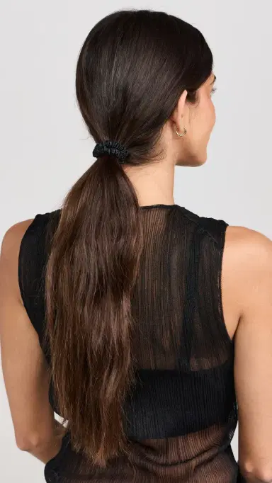 Slip Skinny Silk Scrunchies Set of 4 Black One Size | Thumbnail 3