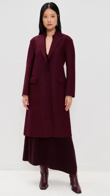 Harris Wharf London Chester Coat Pressed Wool Coat Cinabre 40 | Thumbnail 2 Harris Wharf London Chester Coat Pressed Wool Coat Cinabre 40 | Thumbnail 2