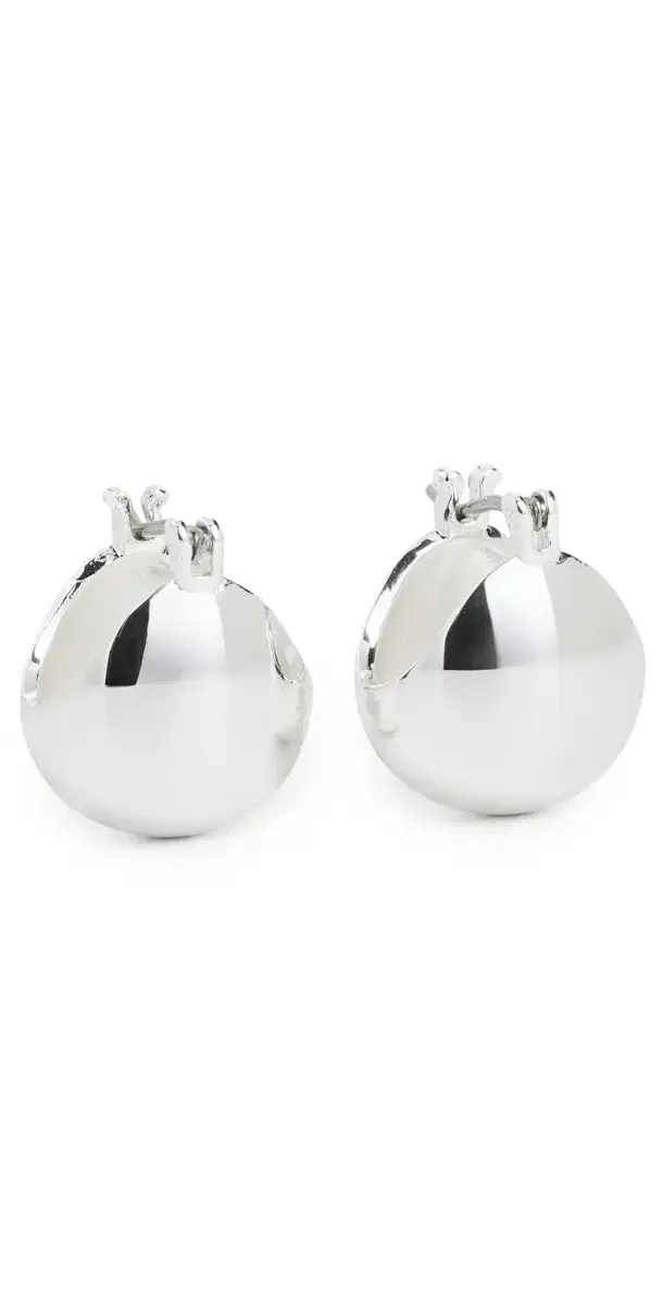 Rachel Comey Baby Keel Hoops Silver One Size