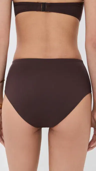 Staud Devon High Rise Bikini Bottoms Dark Chocolate S | Thumbnail 3 Staud Devon High Rise Bikini Bottoms Dark Chocolate S | Thumbnail 3