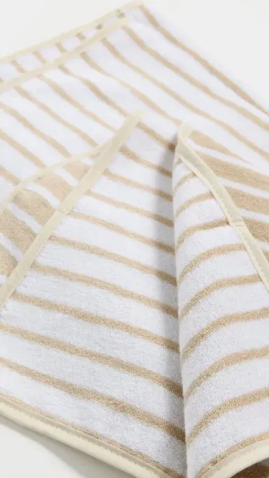 Weezie Patterned Signature Hand Towels 2 Pack Parker Sand One Size | Thumbnail 3