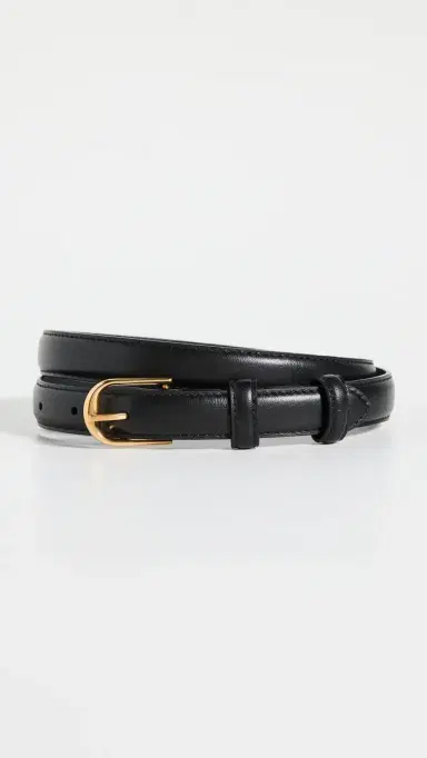 Nili Lotan Jane Belt Black/Shiny Brass 85 | Thumbnail 2