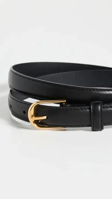 Nili Lotan Jane Belt Black/Shiny Brass 85 | Thumbnail 5