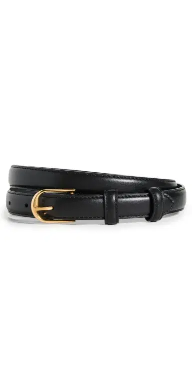 Nili Lotan Jane Belt Black/Shiny Brass 85 | Thumbnail 1