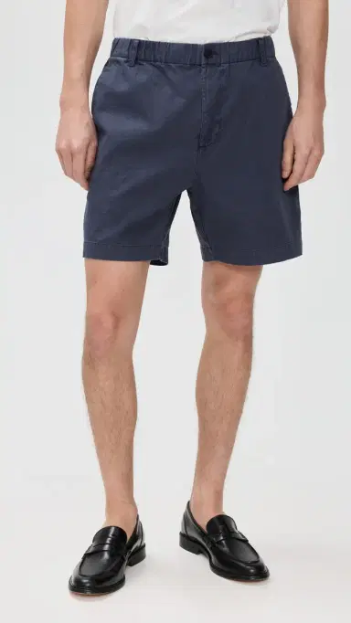 Alex Mill Herringbone Pull On Shorts 7 Navy | Thumbnail 2