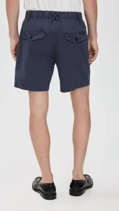 Alex Mill Herringbone Pull On Shorts 7 Navy | Thumbnail 3