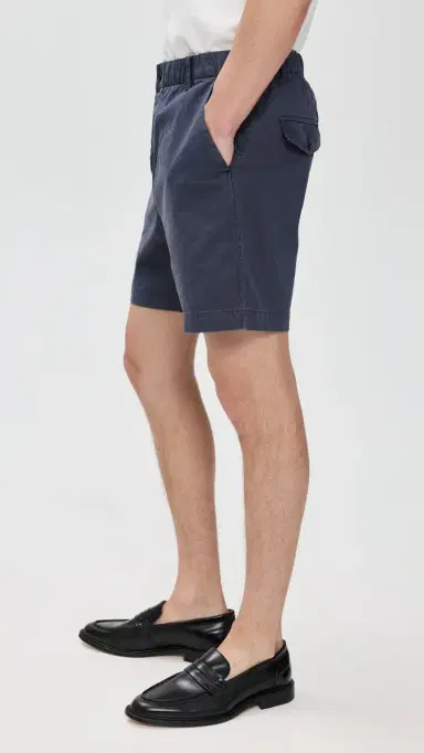 Alex Mill Herringbone Pull On Shorts 7 Navy | Thumbnail 4