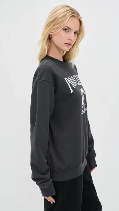 Sporty & Rich Stallion Crewneck Faded Black | Thumbnail 4 Sporty & Rich Stallion Crewneck Faded Black | Thumbnail 4