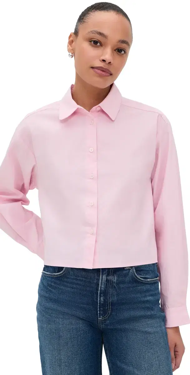 Naomi Cotton Poplin Button Down Shirt ugar Pink