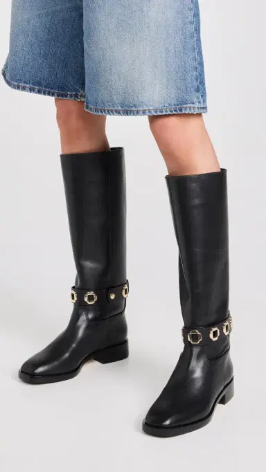 Larroudé Milan Flat Riding Boots | Thumbnail 3 Larroudé Milan Flat Riding Boots | Thumbnail 3