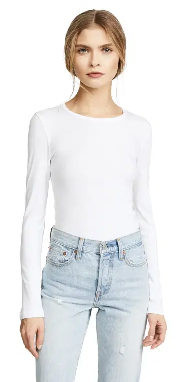 Splendid 1x1 Crew Neck Tee White L | Thumbnail 1 Splendid 1x1 Crew Neck Tee White L | Thumbnail 1