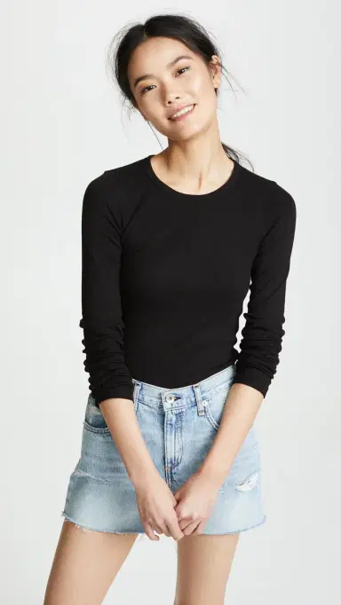 Splendid 1x1 Crew Neck Tee Black M | Thumbnail 2 Splendid 1x1 Crew Neck Tee Black M | Thumbnail 2