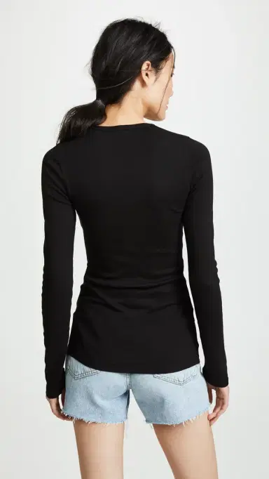 Splendid 1x1 Crew Neck Tee Black M | Thumbnail 3 Splendid 1x1 Crew Neck Tee Black M | Thumbnail 3