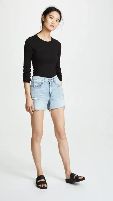 Splendid 1x1 Crew Neck Tee Black M | Thumbnail 5 Splendid 1x1 Crew Neck Tee Black M | Thumbnail 5
