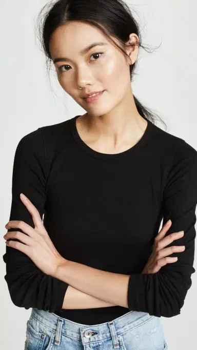 Splendid 1x1 Crew Neck Tee Black M | Thumbnail 6 Splendid 1x1 Crew Neck Tee Black M | Thumbnail 6
