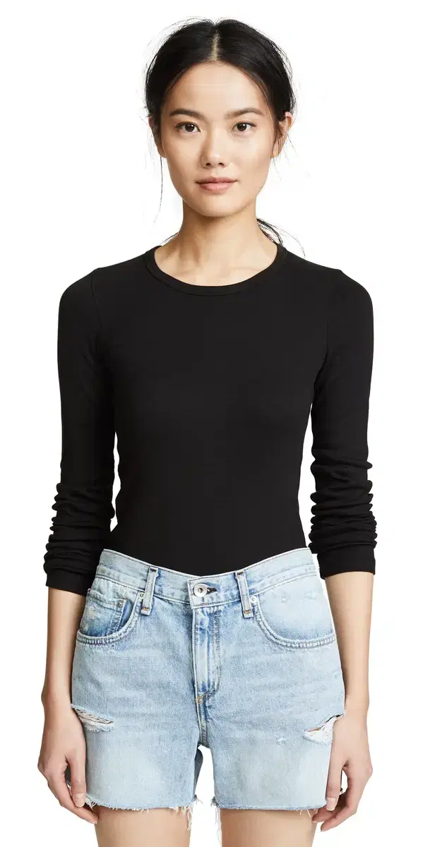 1x1 Crew Neck Tee Black